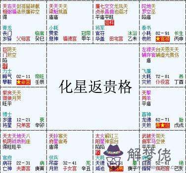 紫微斗數富貴格局：化星返貴格詳解