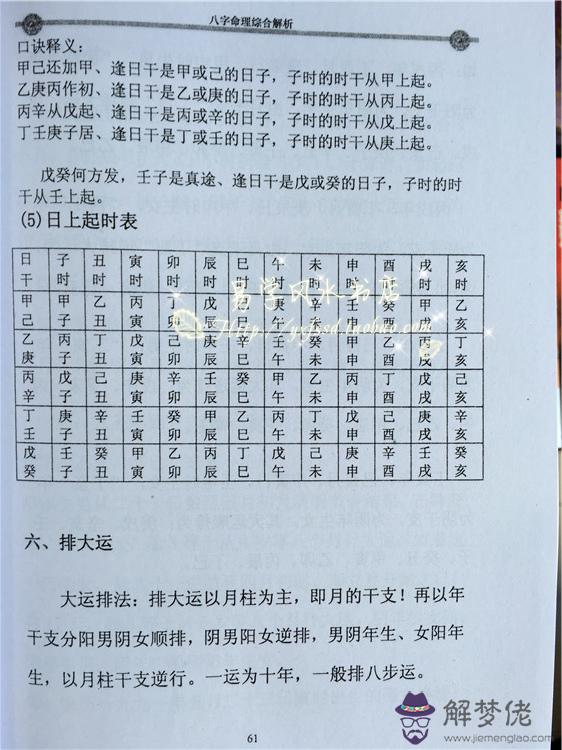 排四柱八字口訣