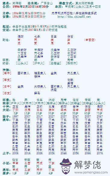 免費排八字算交運時間：生辰八字算命免費詳批