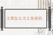 王莽怎麼當上皇帝的