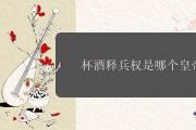 杯酒釋兵權是哪個皇帝