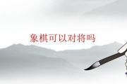 象棋可以對將嗎