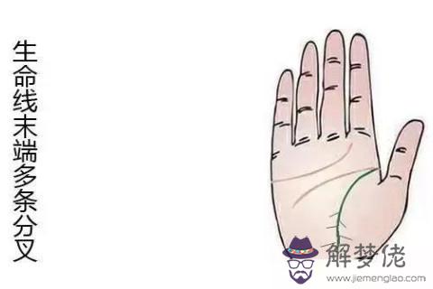 生命線下方出現分叉