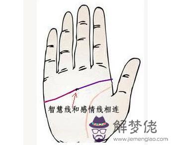 感情線和智慧線相連