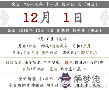 2019己亥年農歷十一月初六財神方位在哪？(圖文)