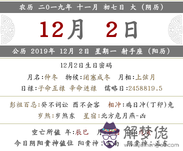 2019豬年農歷十一月初七財神方位查詢！(圖文)