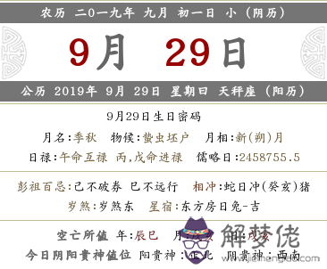 2019年陰歷九月初一喜神方位查詢！(圖文)