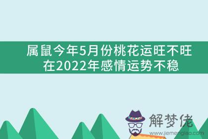 屬鼠今年5月份桃花運旺不旺 在2022年感情運勢不穩