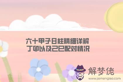 六十甲子日柱精細詳解 丁卯以及己巳配對情況