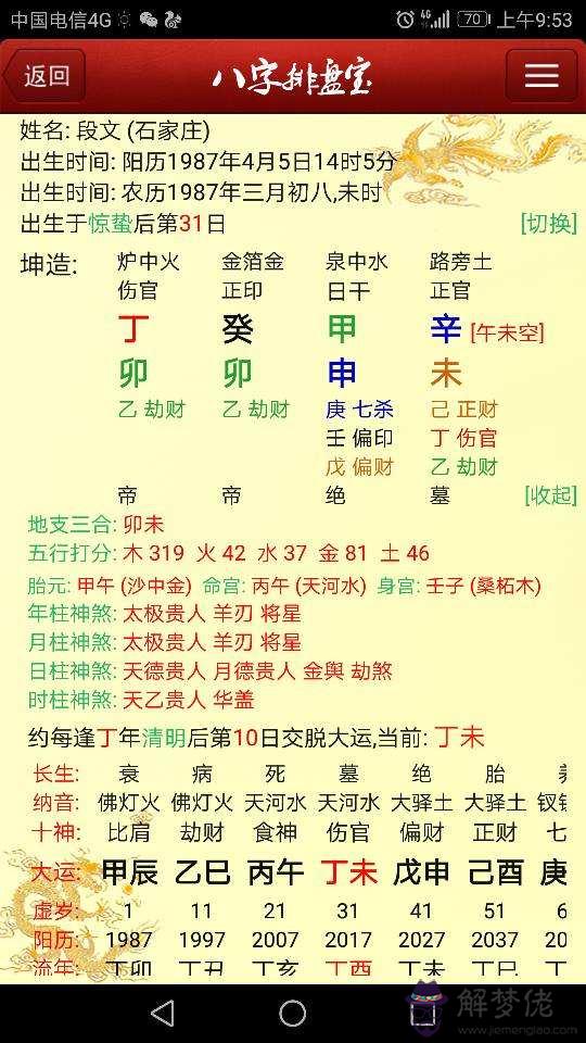 八字喜運神查詢