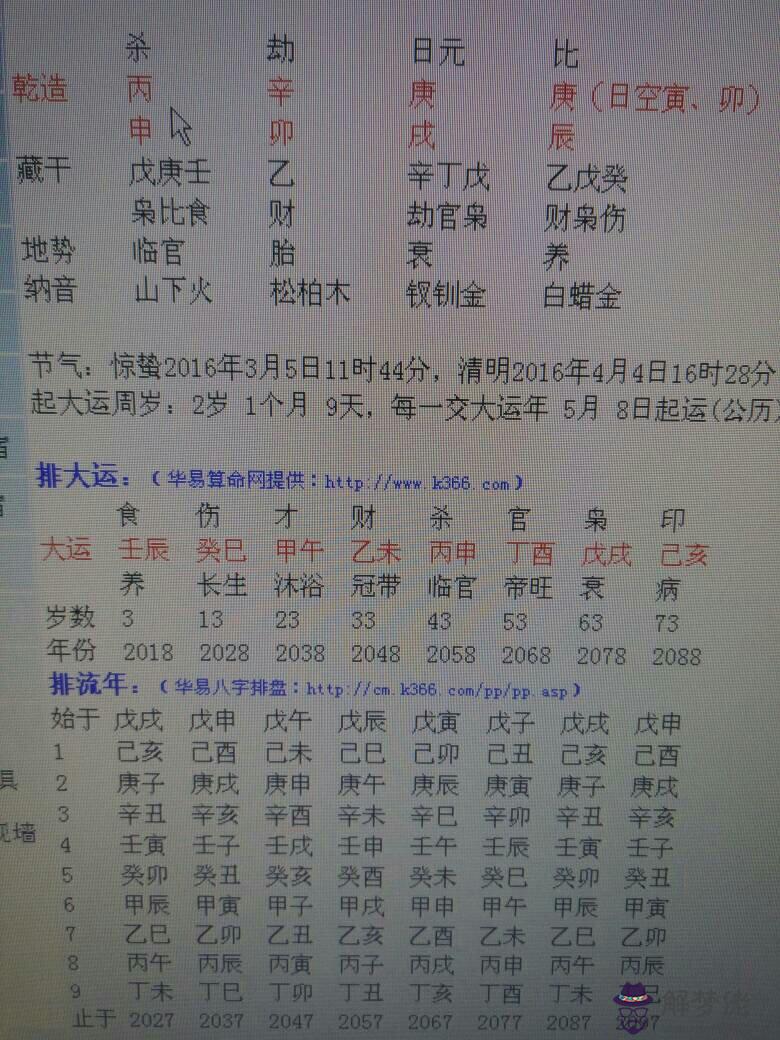 包含2003年4月16日八字算命的詞條