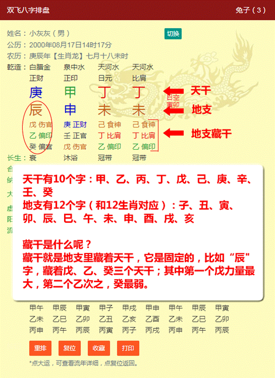 八字排盤功能源碼