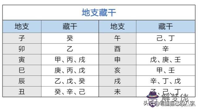 八字的藏干是什麼意思