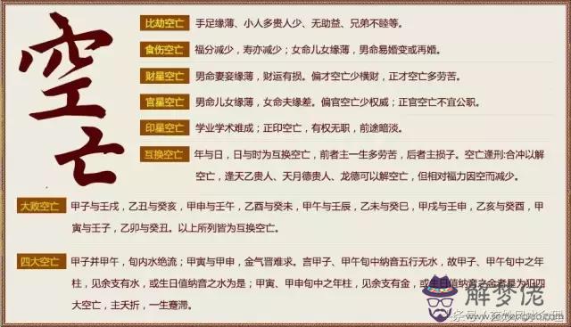 八字中空亡是什麼意思 八字中空亡是什麼意思