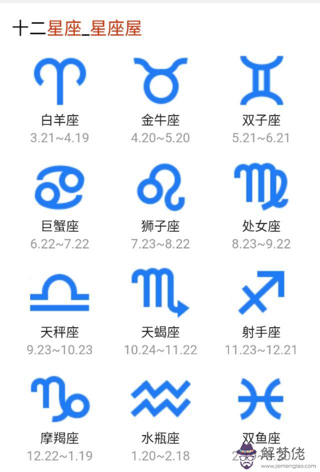 十二星座的年份表月份，十二星座是幾月到幾月