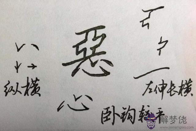 八字的行書作品