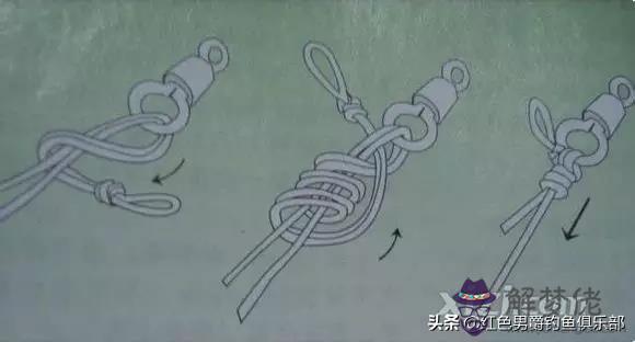 打過結的雙子線魚鉤怎樣綁八字環