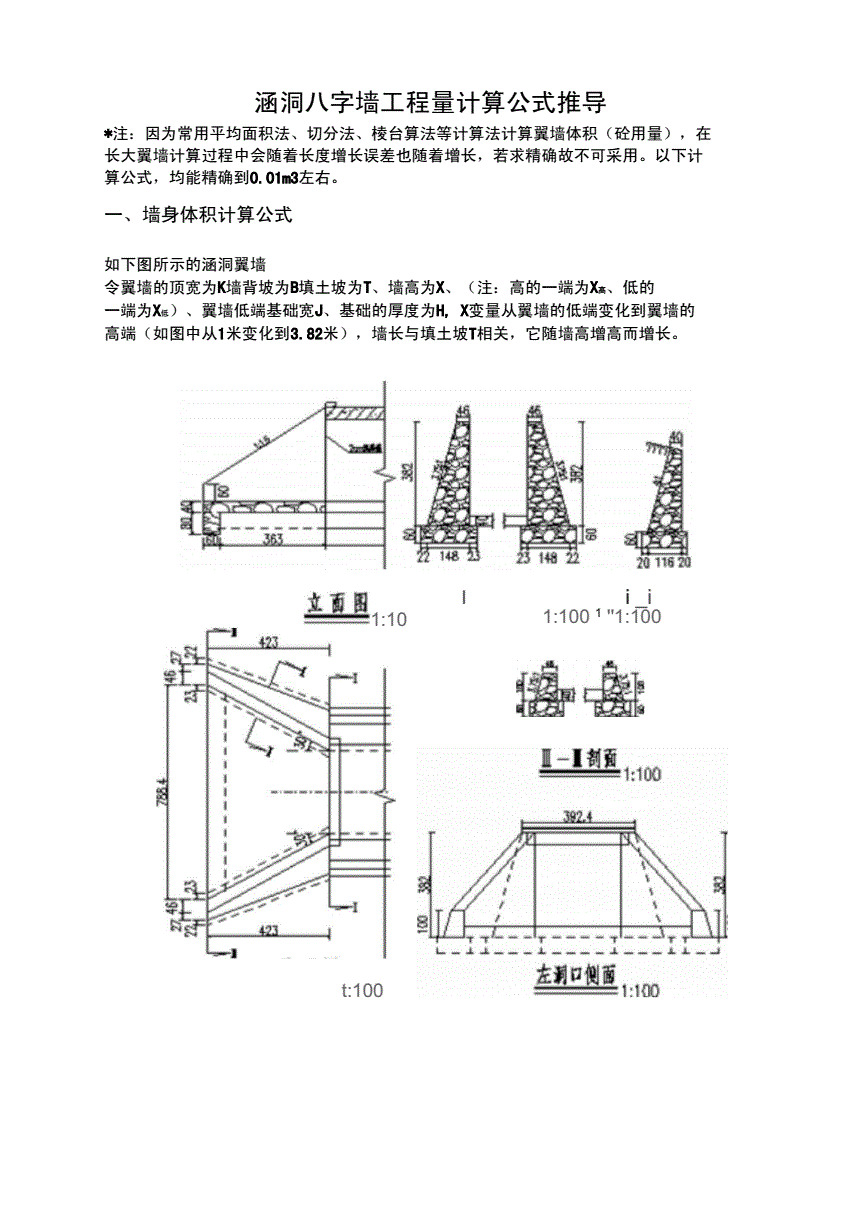 八字墻作業