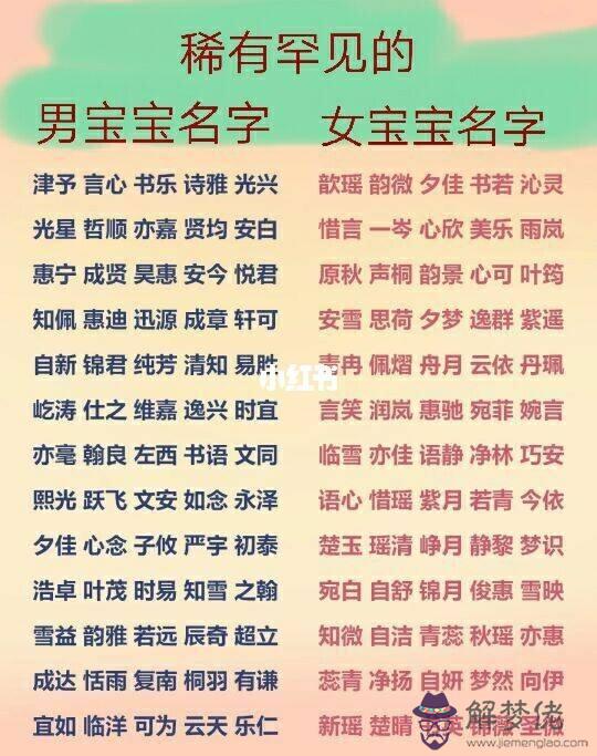 八字起名五行喜忌