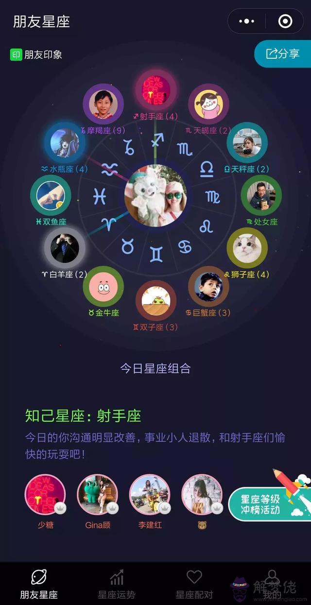 測星座的微信小程序，微信小程序測一測她關系