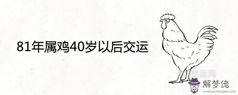 2、屬雞的40歲運勢:屬雞人40歲到49歲運程