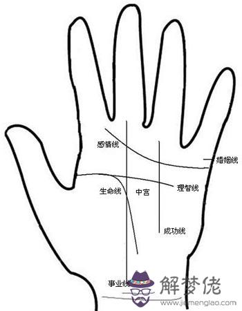 4、手掌的婚姻線是哪一條:請問哪只手哪條線是女人的婚姻線