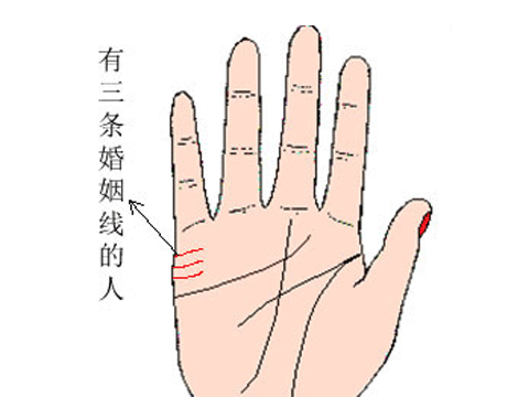 婚姻線怎麼看圖解，掌紋的三條線代表什麼