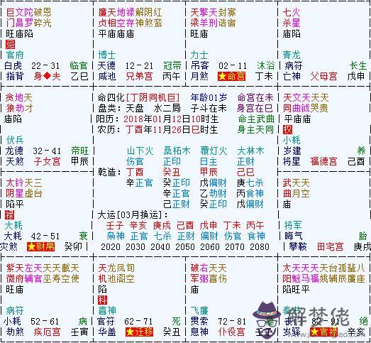 命盤詳解與分析，紫微命盤各星詳解