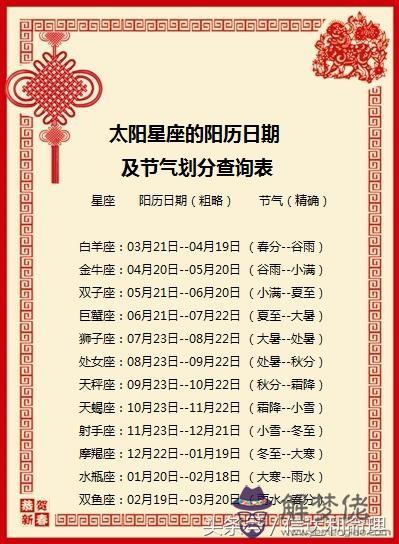 2、12星座農歷和陽歷對照表:十二星座對應的月份是公歷還是農歷？