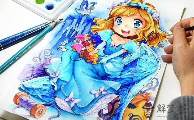 2十二星座公主圖片繪畫，十二星座奶茶簡筆畫"