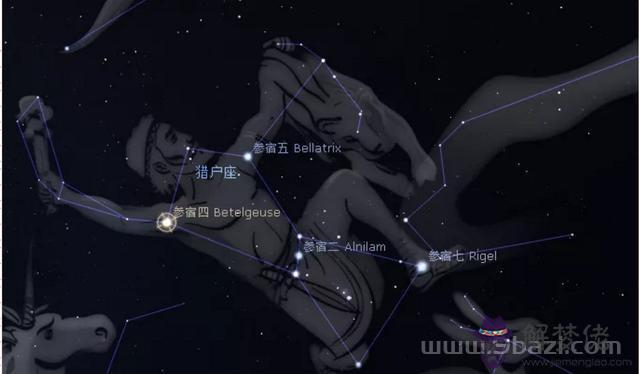 冬季星空的代表星座圖，冬季星座圖片星空圖