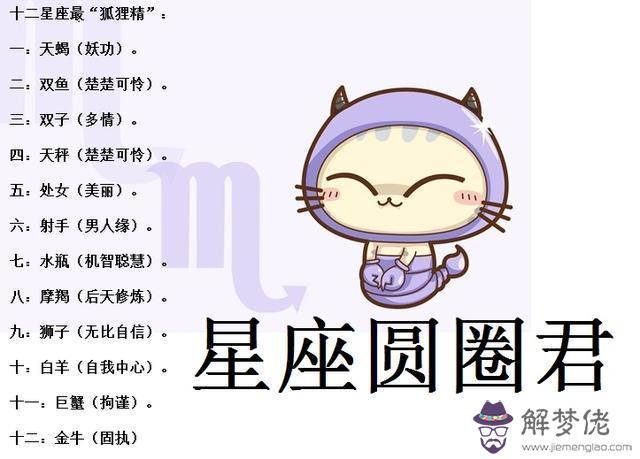 2星座女誰是狐貍精，12星座女誰地位更高"