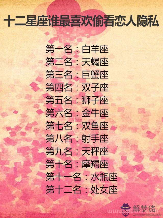 巨蟹座喜歡誰隱私，十二星座測試