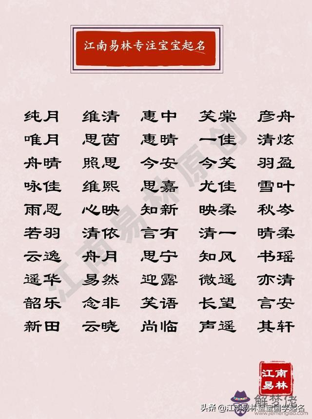 年生八字起名