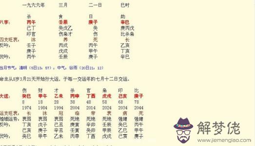 生辰八字對應的兩數