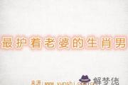 最護著老婆的生肖男