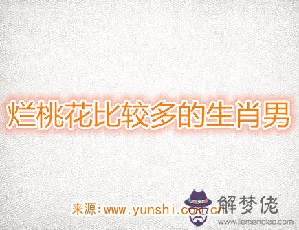 爛桃花比較多的生肖男 爛桃花比較多的生肖男