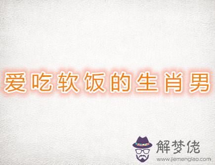 愛吃軟飯的生肖男 愛吃軟飯的生肖男