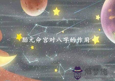 胎元命宮對八字有什么作用
