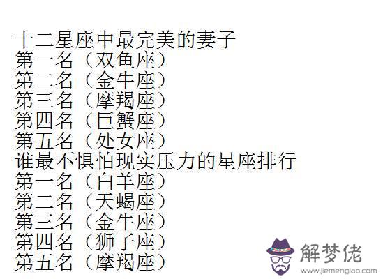 十二星座是什麼命排名，十二星座女好命指數