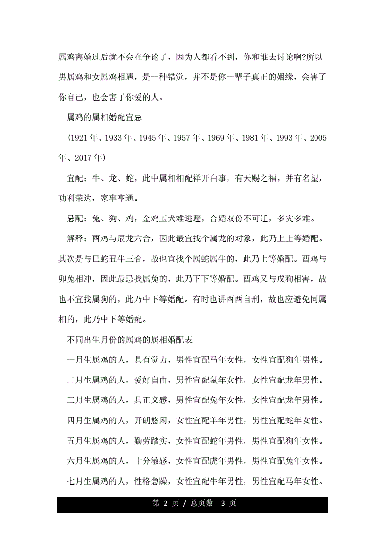 2、屬雞男和屬婚配狀況:男屬雞和女屬雞相配嗎