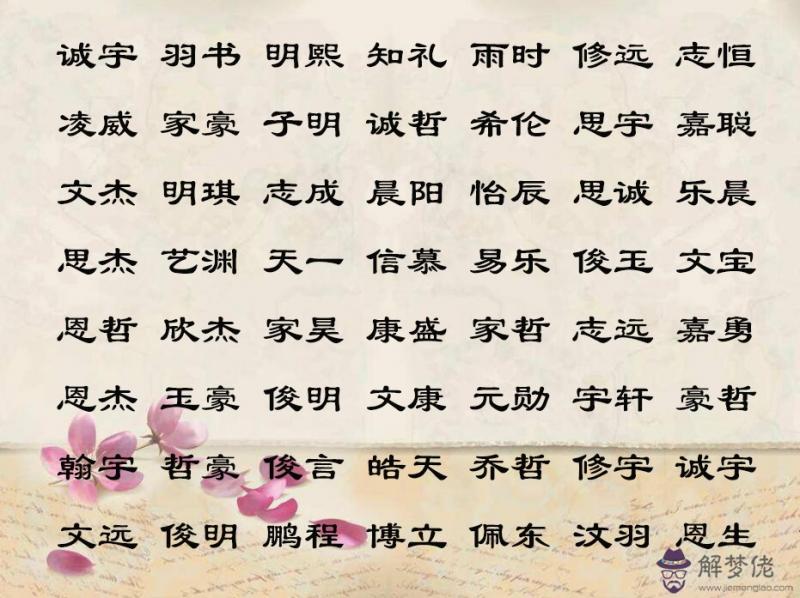 楚辭詩經取名男孩名字：詩經楚辭，男孩起名