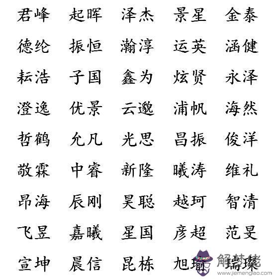好聽的名字男孩:好聽的中文男孩名字