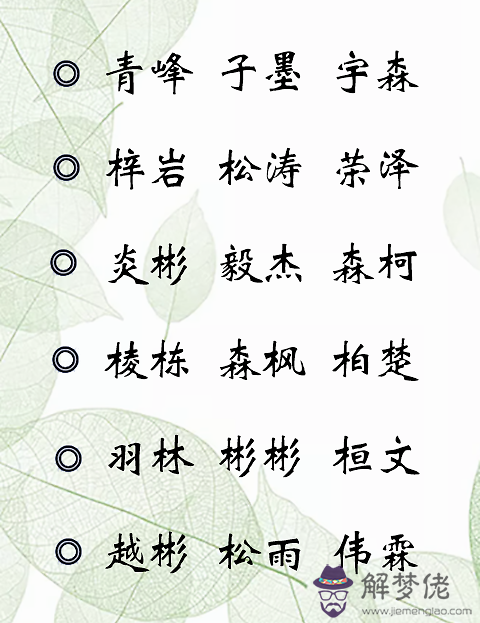 男孩取名字大全:取名字大全男孩