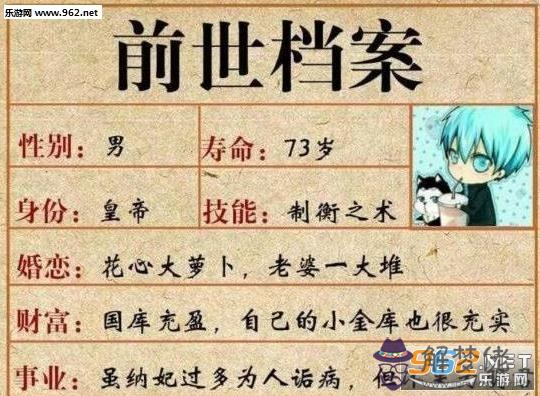 前世檔案測試二維碼圖片：測測你的前世照片